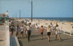 Boardwalk and Beach Postcard