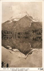 Mt. Wilbur, Swift Current Lake, Glacier National Park Postcard