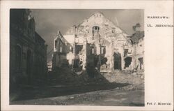 Ruined Building in Warszawa Postcard