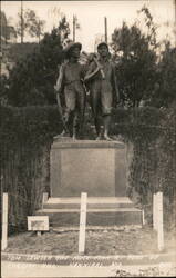 Tom Sawyer and Huck Finn at Foor of Cardiff Hills Postcard