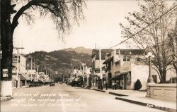 Main Street - City Known for Curative Waters Calistoga, CA Postcard Postcard Postcard