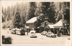 US Highway 10 and Business District Postcard