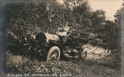 Woman Driving Jackson "30" Conquering Sand Cars Postcard Postcard Postcard