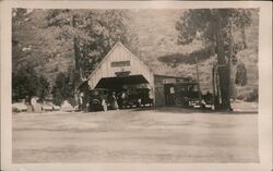 Nellie Bly Garage, Tioga Pass Auto Repairing Supplies US Tires Ventura Oil Postcard