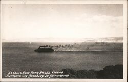 Ferry, Looking East from Angel Island - Richmond and Berkeley in Background Postcard