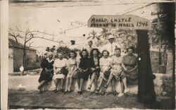 Group visiting Morro Castle 1946 Havana, Cuba Postcard Postcard Postcard