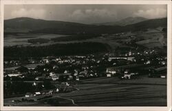 Bird's Eye View Valasske Mezirici, Czechoslovakia Postcard Postcard Postcard