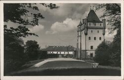 German Occupied: : White castle in Hradec n. Moravicí Gratz, Near Troppau Opava, Czechoslovakia Postcard Postcard Postcard