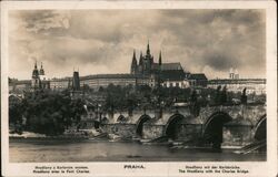 Praha - The Hradcany with the Charles Bridge Postcard