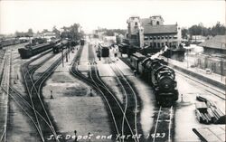 San Francisco Depot and Yards 1923 California Postcard Postcard Postcard