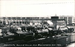 Santa Fe Round House San Bernardino, CA Postcard Postcard Postcard