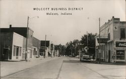 Business District Wolcott, IN Postcard Postcard Postcard