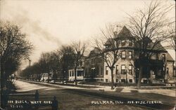 100 Block of Watt Avenue Pullman, IL Postcard Postcard Postcard