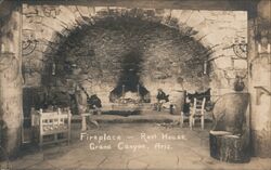 Fireplace - Rest House Postcard