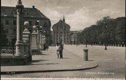 Street view in Ljubljana Postcard