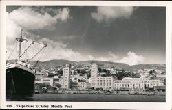 Valparaiso Shore Scene Chile Postcard Postcard Postcard