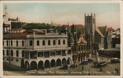 Market Square Showing Public Library Port Elizabeth, South Africa Postcard Postcard Postcard