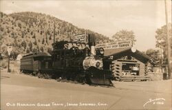 Old Narrow Gauge Train Postcard