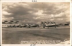 Speedy Northup A-17-A's of the 17th Attack Group on the "Line" At March Field California Postcard Postcard Postcard