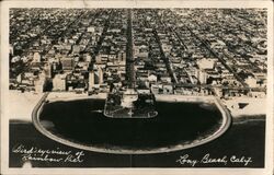 Birds Eye View of Rainbow Pier Long Beach, CA Postcard Postcard Postcard