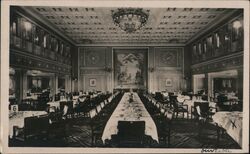 Dining Room Norddeutscher Lloyd, Bremen "München" Postcard