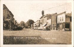 Main Street Vicksburg, MI Postcard Postcard Postcard