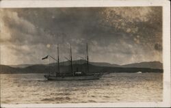 3-masted Schooner Postcard