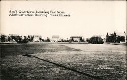 Staff Quarters Looking East from Administration Building Postcard