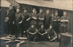 Group of Workers or Soldiers - WWI-Era Postcard