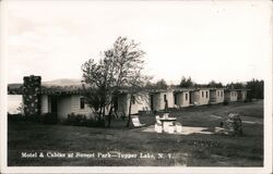 Motel & Cabins at Sunset Park Postcard