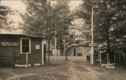 Ithiel falls Camp Ground 1930 Johnson, VT Needham Photos Postcard Postcard Postcard