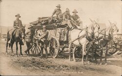 Delivering Wood to 2nd Massachusetts Regiment Mexico Border War Postcard