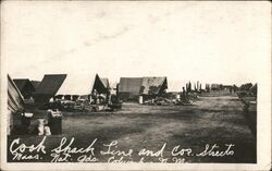 Cook Shack Line and Co.'s Streets - Massachusetts National Guard Postcard