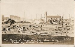 The Ruins of Columbus N.M. after being raided by Pancho Villa Postcard