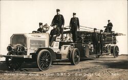 Motor Driven Aerial Ladder SDFD Postcard