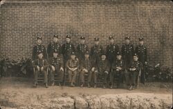 Group of San Diego Firemen, c1911 Postcard