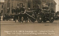 Engine Co No 2 SDFD - Industrial Parade Postcard