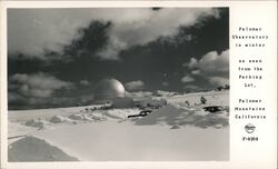 Palomar Observatory in Winter Postcard