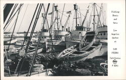 Fishing Boats and Nets Los Angeles Harbor San Pedro, CA Postcard Postcard Postcard