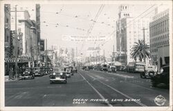 Ocean Avenue, Long Beach, Calif. California Postcard Postcard Postcard