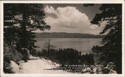 Entrance to Emerald Bay as Seen From Highway to Emerald Bay Hotel and Camp Lake Tahoe, CA Postcard Postcard Postcard