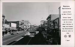 Looking West on Main Street Postcard