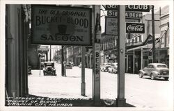 "C" Street as seen from the "Bucket of Blood", Virginia City, Nevada Postcard