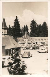 Small town with old cars Postcard