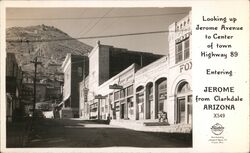 Looking Up Jerome Avenue to Center of Town Postcard