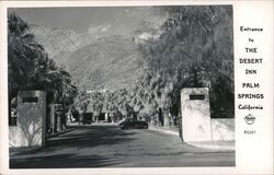 Entrance to the Desert Inn Palm Springs, CA Postcard Postcard Postcard