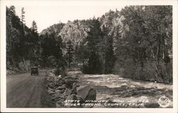 State Highway and Walker River in Mono County Postcard