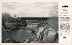 Knight's Ferry in Stanislaus County Postcard