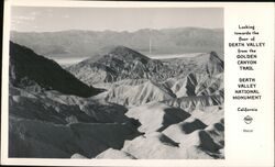 Looking Towards the floor of Death Valley from the Golfrn Vsnyon Trail California Postcard Postcard Postcard