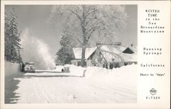 Winter Time in the San Bernardino Mountains Running Springs, CA Postcard Postcard Postcard